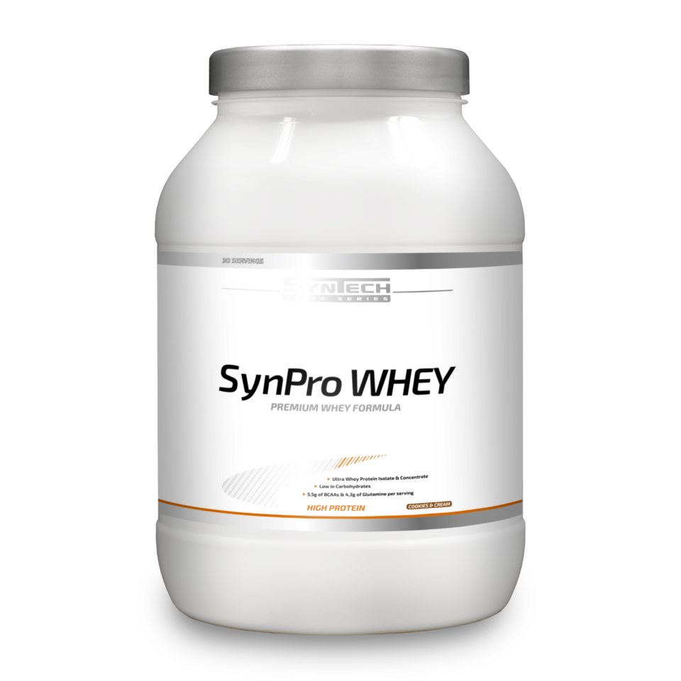 syntech synpro whey cookies & cream 900 gram afbeelding