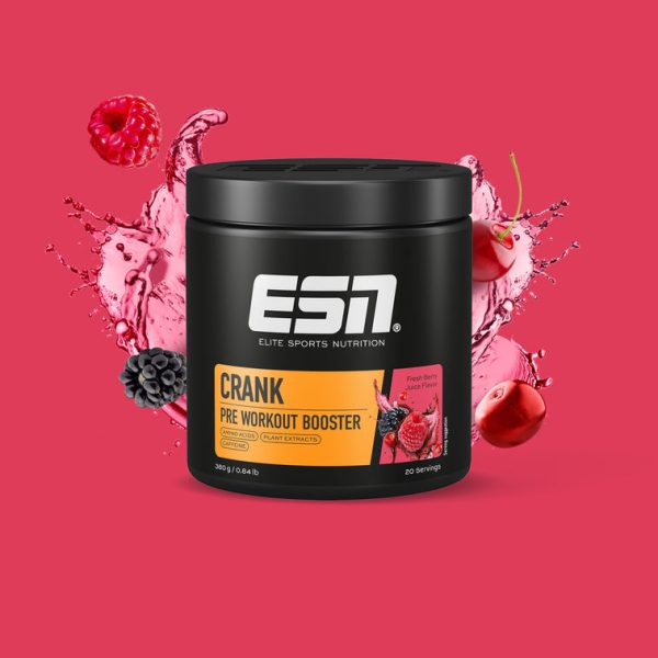 ESN Crank Pre Workout Fresh Berry smaak
