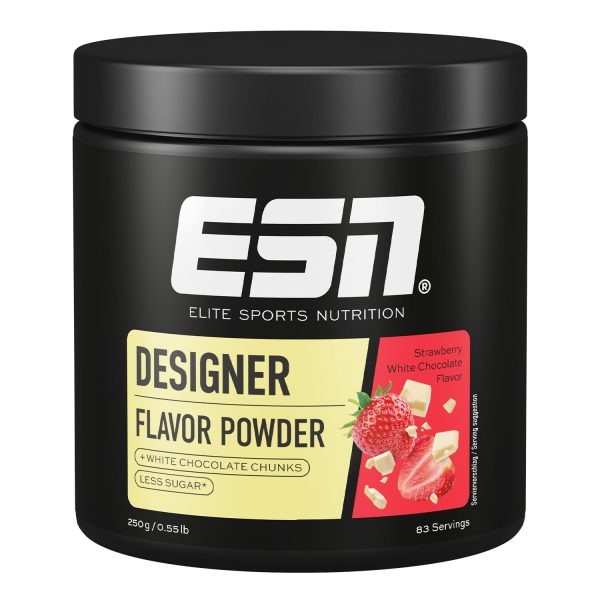 ESN Designer Flavor Powder in de smaak Strawberry White Chocolate Flavor
