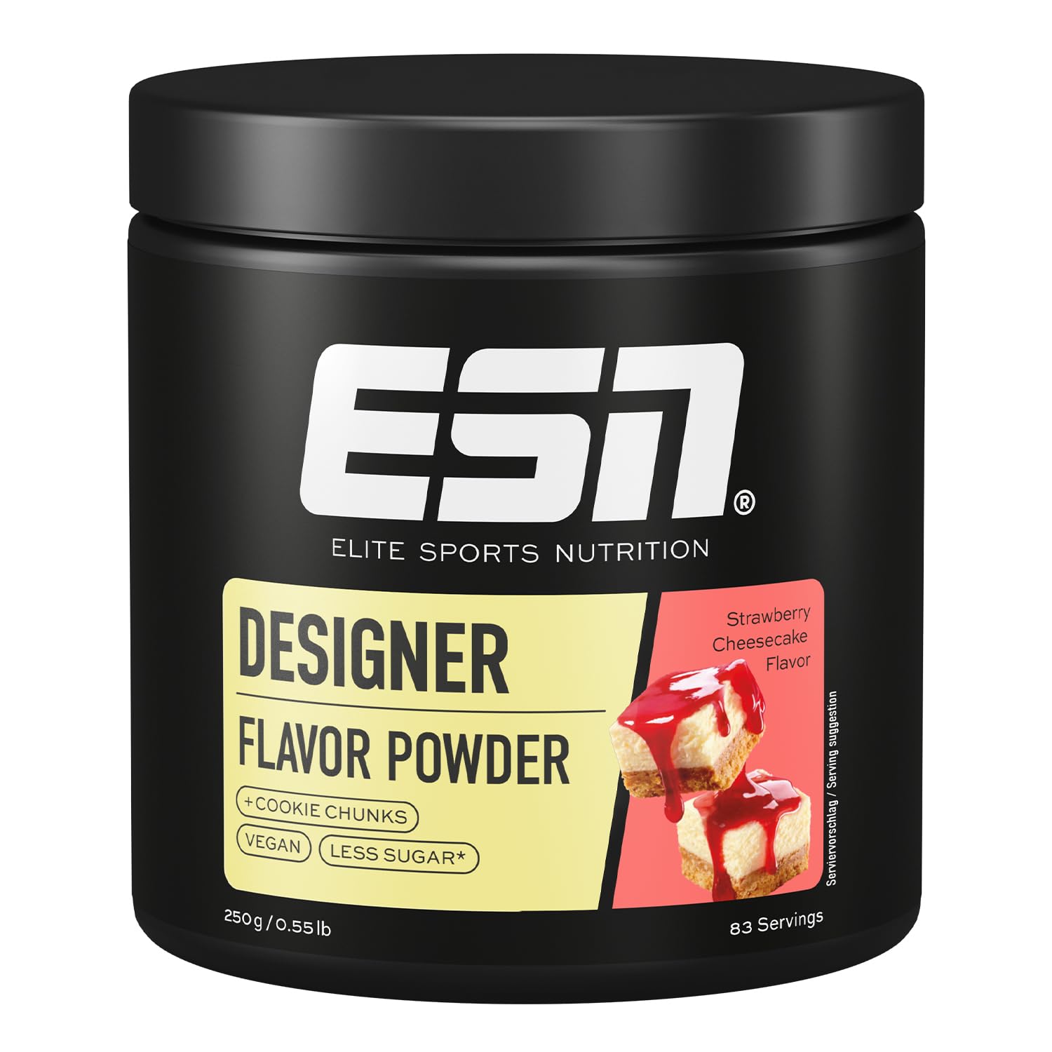 ESN Designer Flavor Powder in de smaak Strawberry Cheesecake Flavor ESN Designer Flavor Powder in de smaak Strawberry Cheesecake Flavor