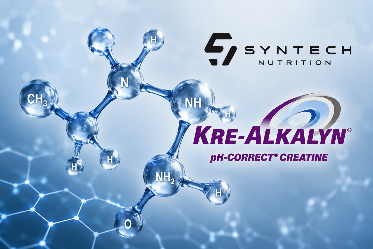 buffered creatine logo plus moleculen