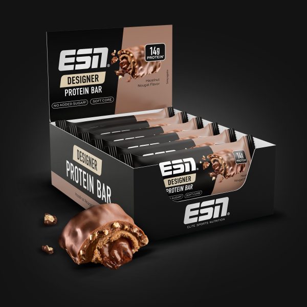 ESN hazelnut nougat protein bar