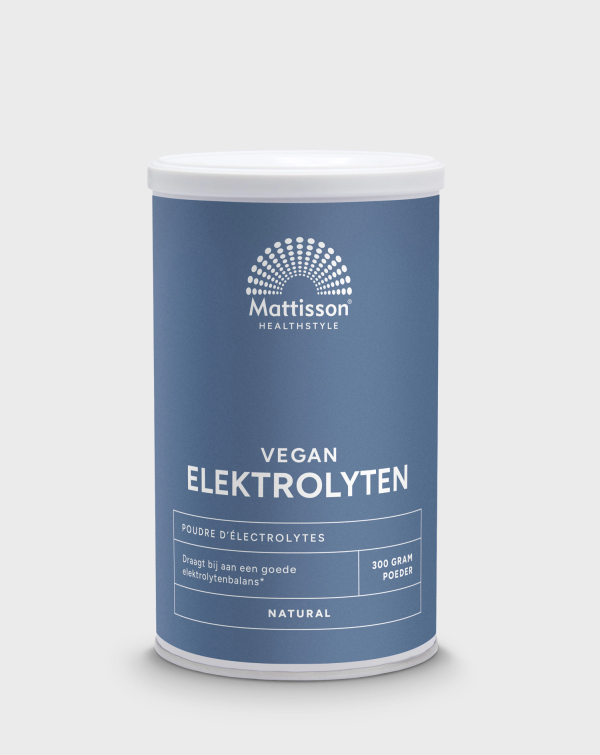 Mattisson Vegan electrolyten mockup met als synoniem Mattisson Elektrolytes mockup van pot