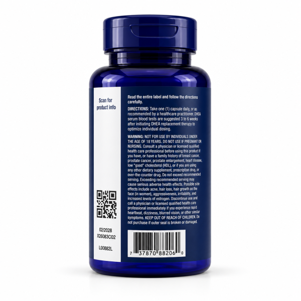 Life Extension DHEA 50 mg - 60 capsules voedingssupplement waarschuwingen en gebruik
